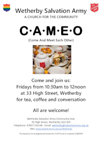 Poster for new Salvation Army hub in Wetherby